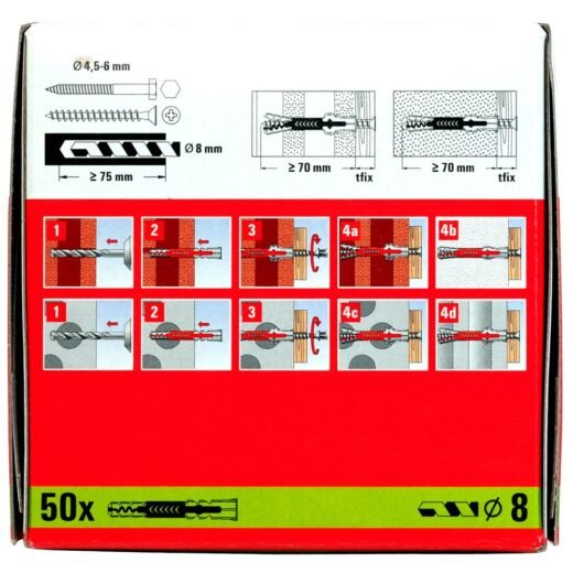 fischer DuoPower 8x65 50ks bal - Obrázek 3