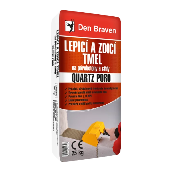 Den Braven Lepicí a zdicí tmel na pórobetony a cihly QUARTZ PORO 25 kg