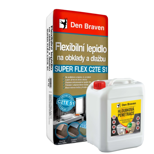 Den Braven SUPER FLEX C2TE S1 + Hloubková penetrace 5L