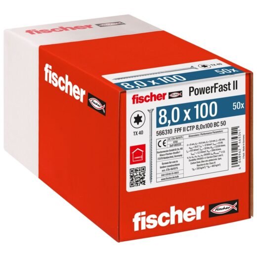 fischer PowerFast FPF II CTP 8,0 x 100 BC 50 BZn - Image 4