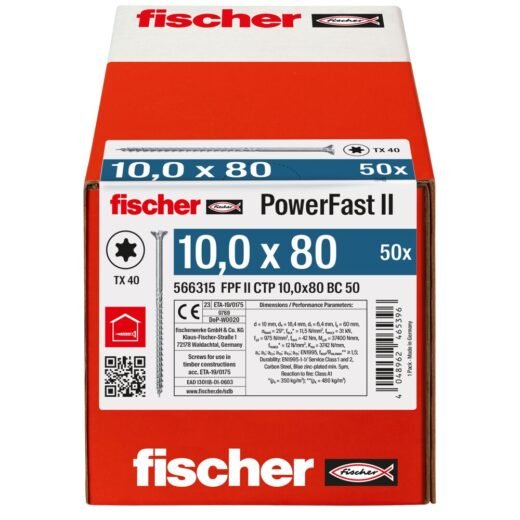 fischer PowerFast FPF II CTP 10 x 80 BC 50 BZn - Image 4
