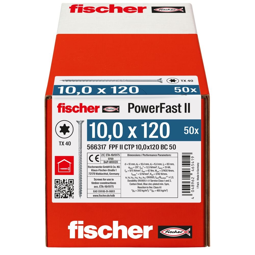 fischer PowerFast FPF II CTP 10 x 120 BC 50 BZn - Obrázek 4