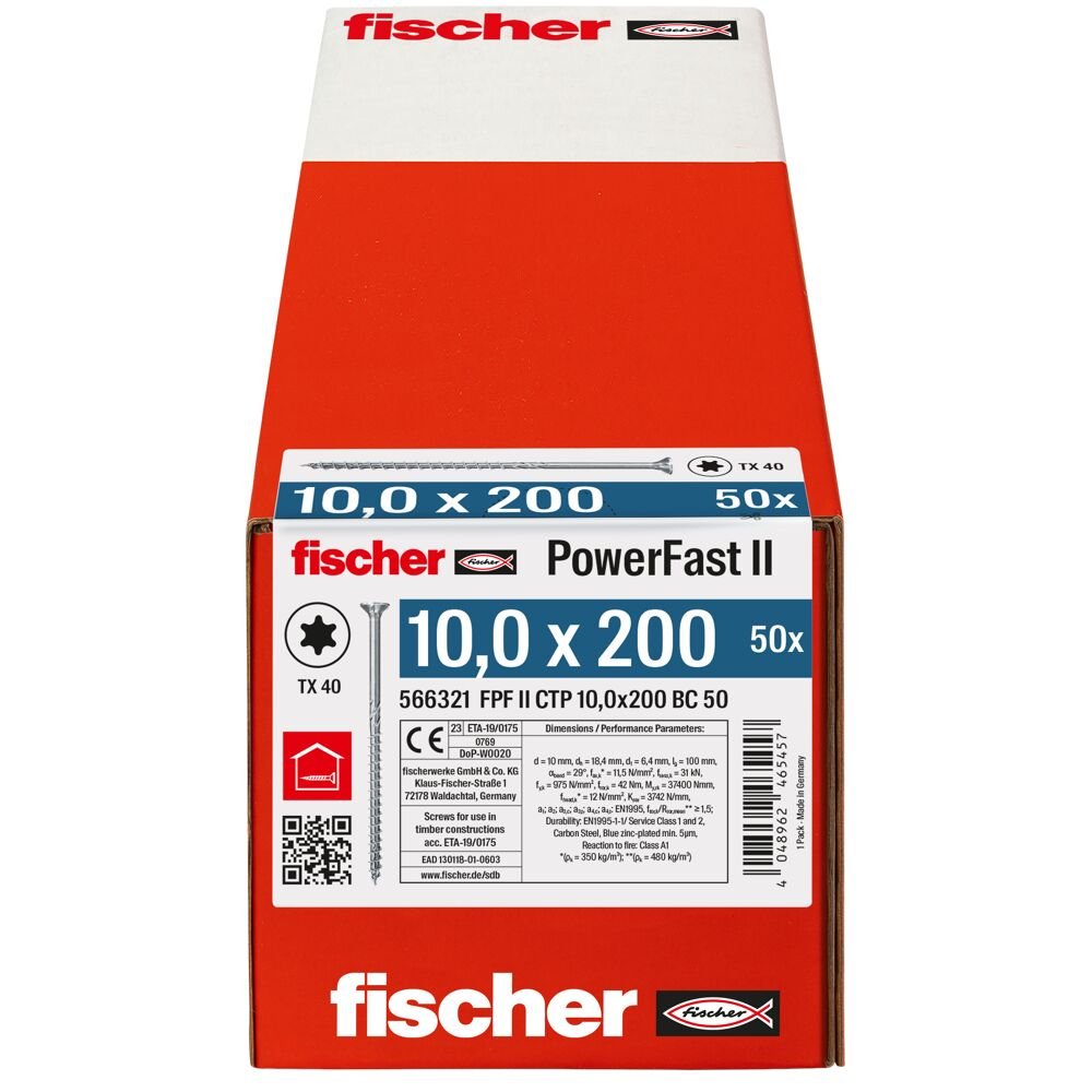 fischer PowerFast FPF II CTP 10 x 200 BC 50 BZn - Obrázek 5