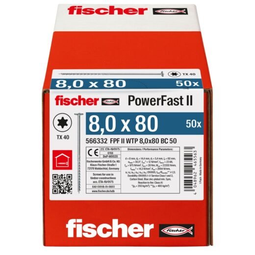 fischer PowerFast FPF II WTP 8,0x80 BC 50 BZn - Obrázek 7