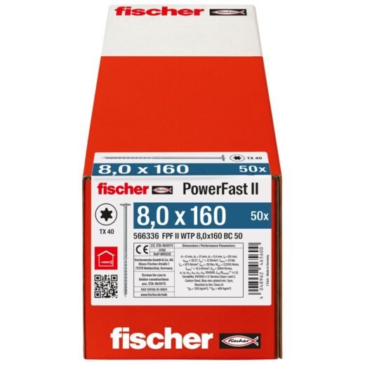 fischer PowerFast FPF II WTP 8 x 160 BC 50 BZn - Obrázek 7