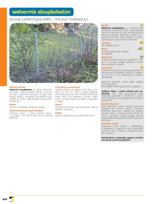 Weber mix sloupkobeton beton rychletuhnoucí  – 25 kg - Image 2