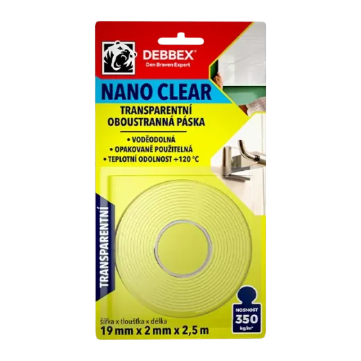 Transparentní oboustranná páska NANO CLEAR