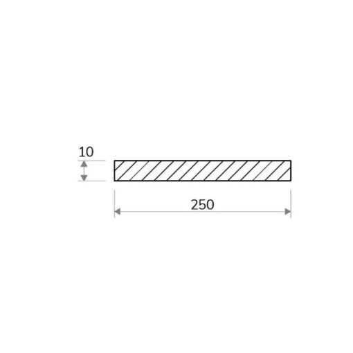 Široká  plochá ocel válcovaná 250 × 10 mm – 6 m