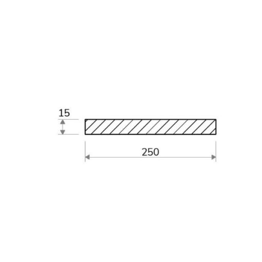 Široká  plochá ocel válcovaná 250 × 15 mm – 6 m