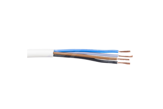 Kabel H05VV-F 4X0.75 (CYSY 4Dx0.75) bílá - 1m