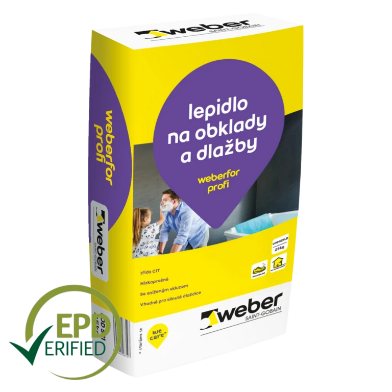 Lepidlo nízkoprašné weberfor profi LD C1T – 25 kg