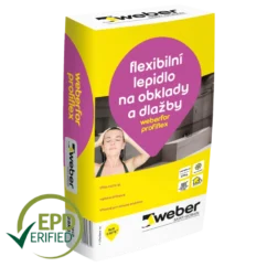 Lepidlo nízkoprašné weberfor profiflex LD C2TE S1 – 25 kg