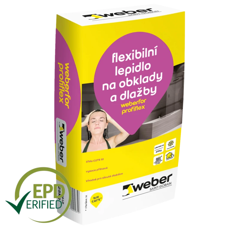 Lepidlo nízkoprašné weberfor profiflex LD C2TE S1 – 25 kg