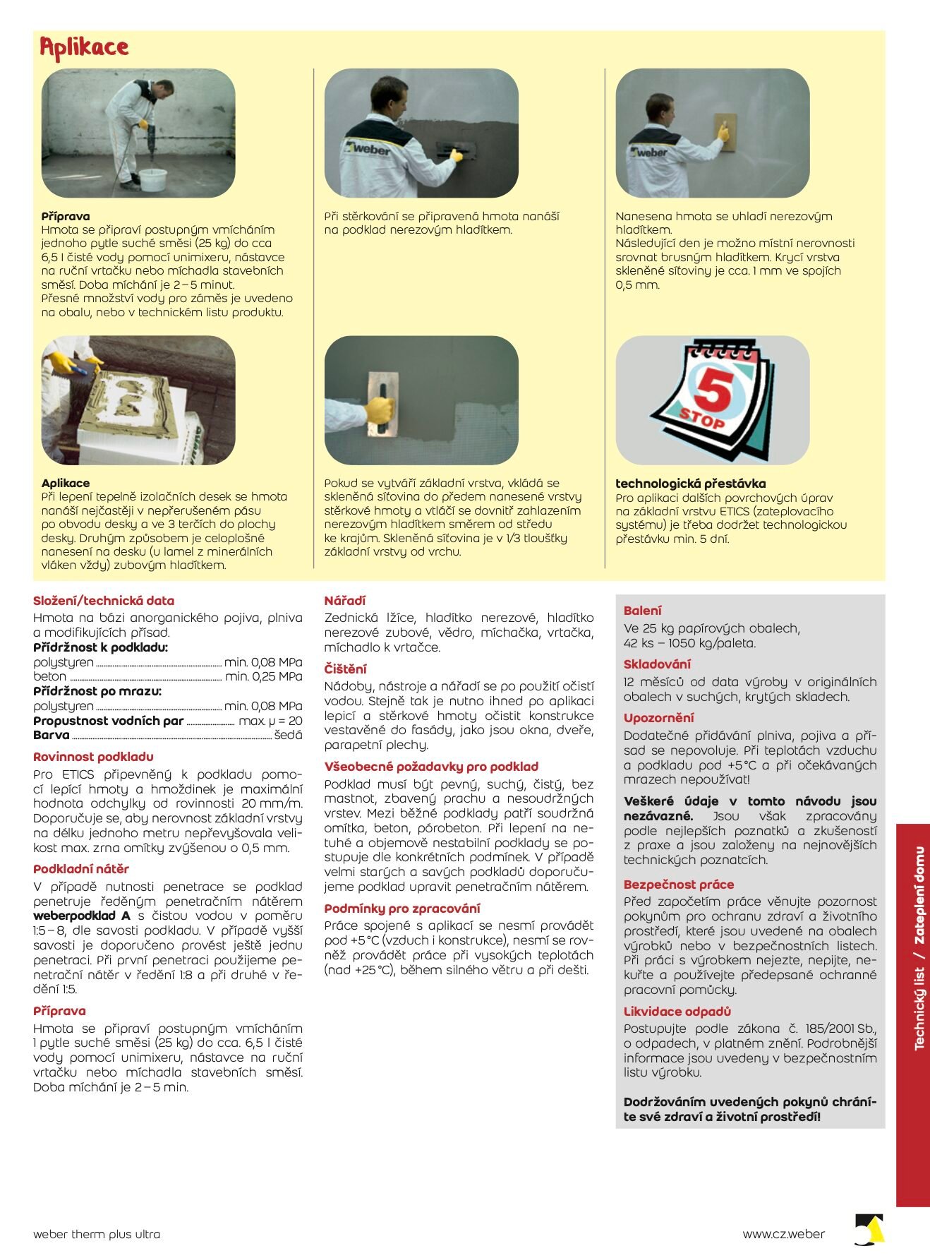 Lepidlo weber. therm plus ultra – 25 kg